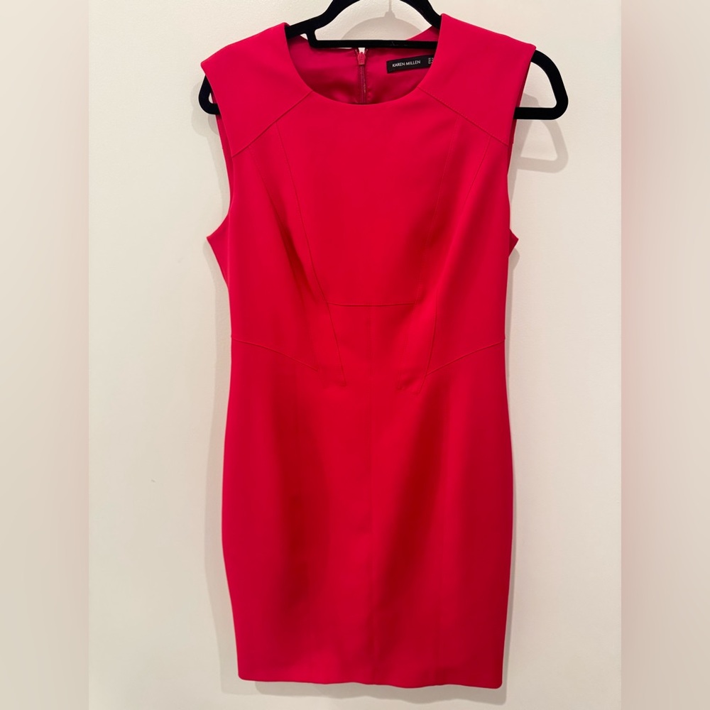 Karen Millen Hot Pink Sheath Dress – NWOT – Size US 10 (Fits Narrow)